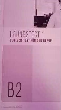 B2 telc Deutsch Test für den Beruf B2 - mündliche Prüfung Sprechen Teil 1 Die 8 Themen DTB B2