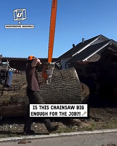 When a regular chainsaw just won't cut it... 😂🪚 | UNILAD