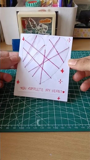 DIY aesthetic card from thread✨✨🎗️🎗️⭐🫰💫#art #apt#drawing #tutorial #aesthetic #diy #doodle