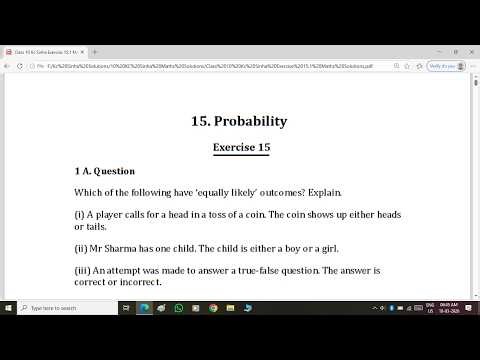 Class 10 Exercise 15.1 Kc Sinha Maths Solutions | Chapter 15: Probability | Kc Sinha Mathematics
