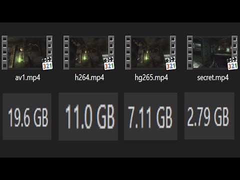 AV1 vs H265 vs H264 encoding and how to MINIMIZE video file size