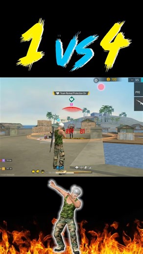 1vs4 ffgaming grandmaster gameplay shorts