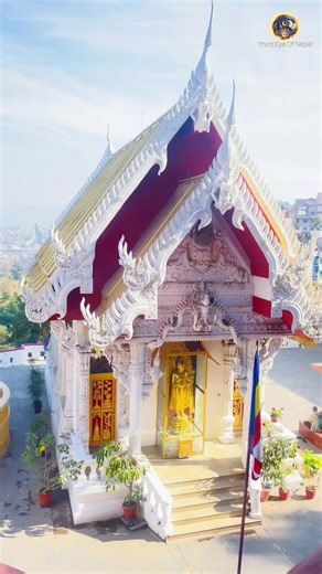 Thai Bihar, Kritipur KTM Nagar Mandap Shree Kirti Bihar, also known as Kirtipur Thai Bihar, is a monastery constructed in the traditional Thai architectural style located in Kritipur, Kathmandu. It was officially inaugurated in 1995 by the Supreme Patriarch of Thailand, who is the head of the order of Buddhist monks in Thailand. #NagarMandap #ShreeKirtiBihar, #Kirtipur #ThaiBihar #monastery