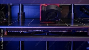 Modern 3d printer computer machine making figure. 3d engineering technology and time lapse process of automated printing production in laboratory. Stock Video