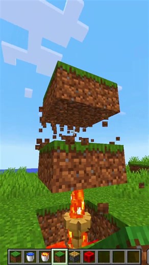 Realistic campfire in Minecraft