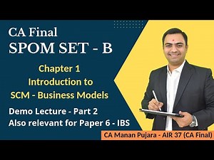 Set B - Self Paced Online Module SCPM - Chap 1 (Part 2) | Demo Lecture | CA Manan Pujara (AIR 37)