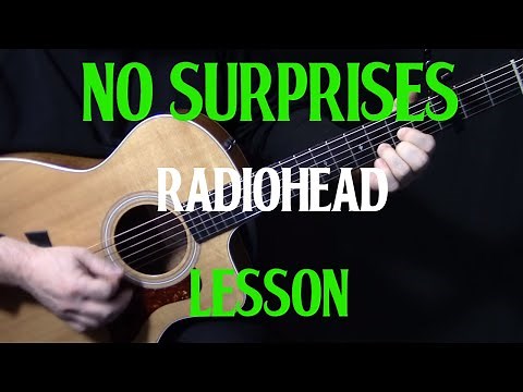 how to play "No Surprises" on guitar by Radiohead | guitar lesson tutorial | LESSON