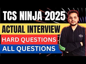 Hard Questions | TCS Ninja 2025 Interview Experience | TCS Ninja Interview Questions | Project Based