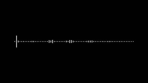 Sound Wave Animated In Black Background.Audio spectrum animation, music equalizer of white color having black background,Simple Audio Waveform Animation - Loopable.Earthquake Audio