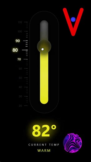 Dynamic Temperature Slider UI Design ❄️🔥 | Vibra-s Team Official