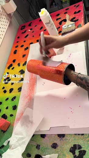 DIY Orange Glitter and Epoxy Tumblers