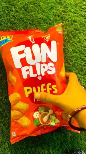 Fun Flips Puffs Unboxing | Crunchy Masala Snack Opening and Tasty Puffs Review Video