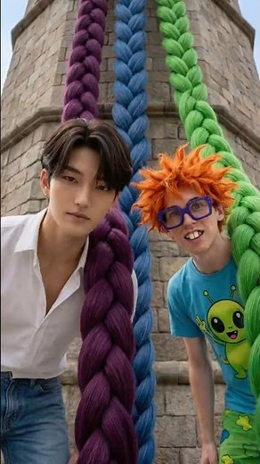 Jinu Climbed Rumi’s Hair… And THIS Happened at the Top😳 #comedy #kpop