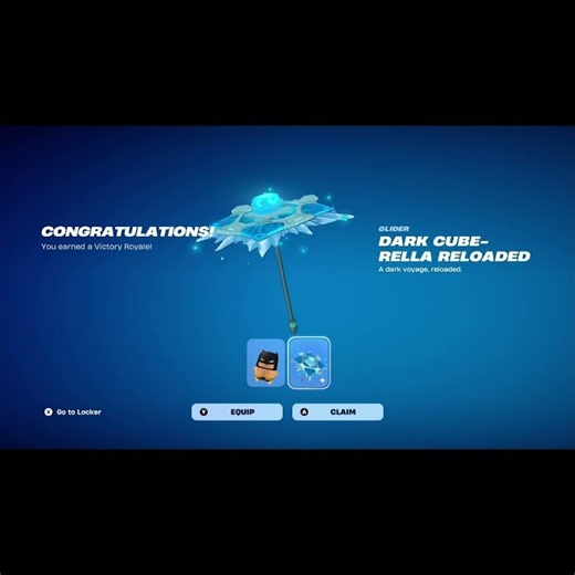 FORTNITE VICTORY ROYAL DARK CUBE RELLA RELOADED GLIDER