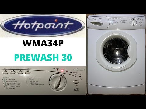 Hotpoint Aquarius Extra WMA34P Washing Machine - [A] Prewash 30