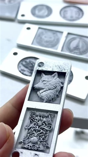 “Aluminum 3D Deep-Carved Wolf Head,Embossed Wild Edge.”#aluminum #laser #laserengraving #carved