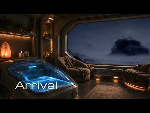 Cryopod Quarters on a Frozen Planet | Cozy Sci-Fi Ambience