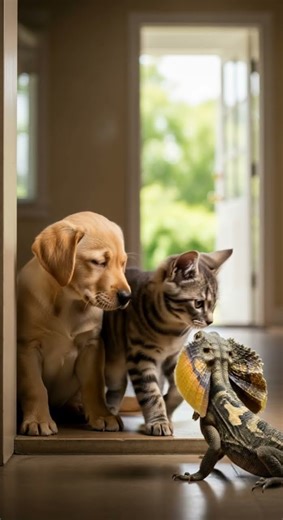 Kitten Runs Away… Puppy Becomes the Hero! 🐶😻💖 Brave rescue saves the day #pets #rescue #animals