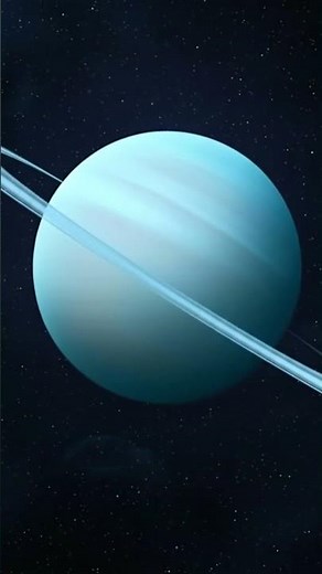 Stunning visualization of the planet Uranus rotating in space. #space #astronomy #uranus