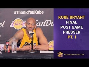 Kobe Bryant After Final Game: Press Interview (PT. 1)