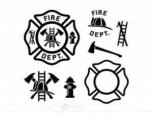 Fire Dept Svg Download, Firefighter Svg, Fireman Svg, Fire Department Svg, Maltese Cross Svg, Fire Dept Cricut Silhouette SC2274 - Etsy