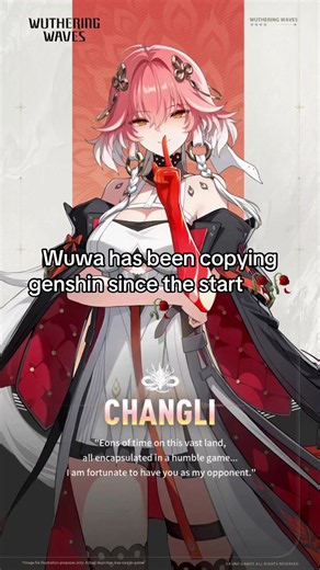 They couldnt even change the m shape bangs are we deadass 😂😂😂 even the eye design is similar oh poowa #wutheringwaves #genshinimpact #yaemiko #fyp #viral