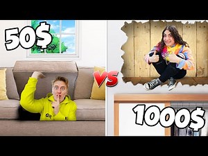 BEST SECRET ROOM CHALLENGE $50 VS $1000 Budget !