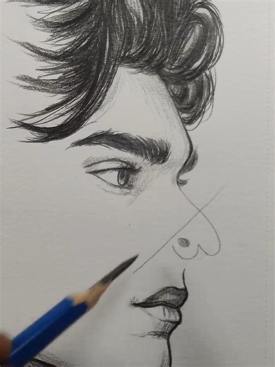 How to draw Nose with a pencil ✏️✏️#howtodraw #drawinghands #sketchdrawing #drawingprocess #drawingtutorial