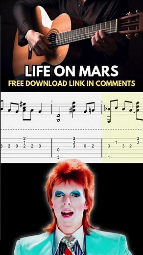 Life on Mars Fingerstyle Tab | Full Guitar Arrangement (David Bowie)