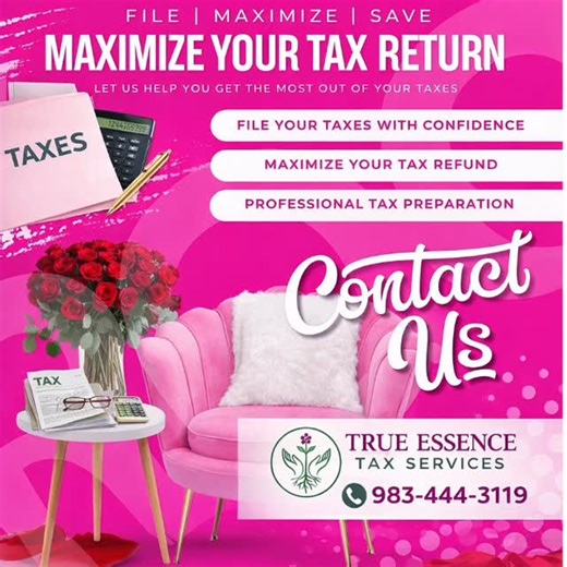 TRU Essence Tax Services on Instagram: "🚨 STOP LETTING THE IRS KEEP YOUR MONEY 🚨 What if this was the year you actually MAXIMIZE your refund instead of guessing? 💰✨ We FILE. MAXIMIZE. SAVE. ✅ W-2 ✅ 1099 ✅ Self-Employed ✅ Families ✅ First-Time Filers ✅ Credit + Tax Combo Available You worked ALL year… now it’s time to get what you deserve. 📲 Call/Text: 983-444-3119 👉🏾Click the link in my bio to secure your spot! 💚 Ask about our credit repair + tax bundle Don’t wait until the last minute an