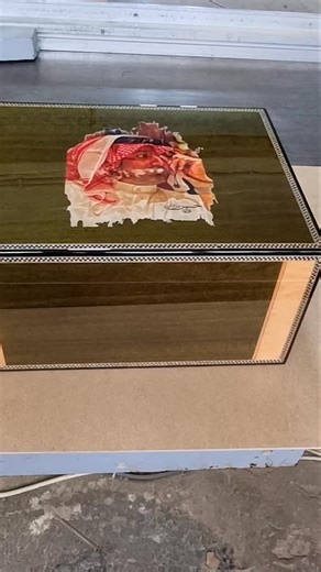 HANDMADE HUMIDOR Personalized green humidor 40 cm x 30 cm h :20 cm 200 cigar capacity Spanish cedar, High gloss Perfect workmanship Credo hygrometer | Humidor Üretim Humidor Manufactory