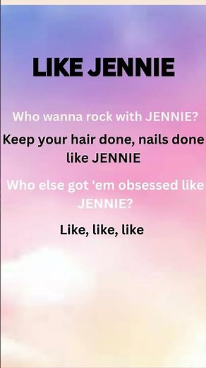 LIKE JENNIE - OFFICIAL LYRICS VIDEO @LYRICSYOUTUBE