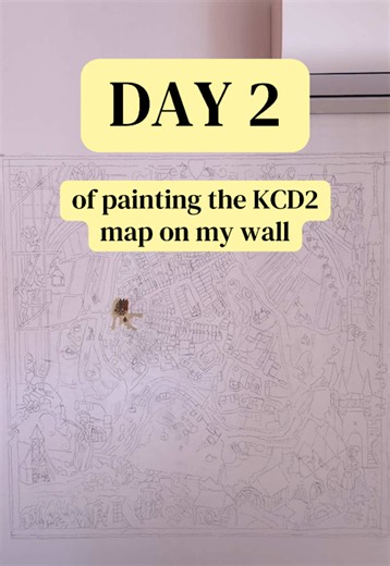 How to Paint the KCD2 Map on a Wall — Day 2