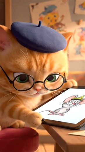 FUNNY Cat Creates Amazing Artwork Quickly| #FunnyCat #CatPainting #CuteAnimals