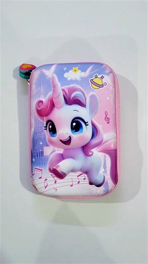 Cute unicorn 🦄 jumbo pencil case filled with luxury stationery #stationery #pencilbox #backtoschool