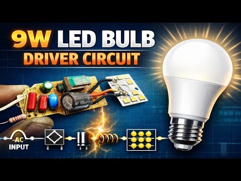 खराब ड्राइवर सर्किट से LED BULB जलाए || How to make 9watt led driver circuit board || Led driver