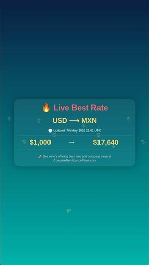 $1,000 USD to MXN — Best Rate Today #Shorts