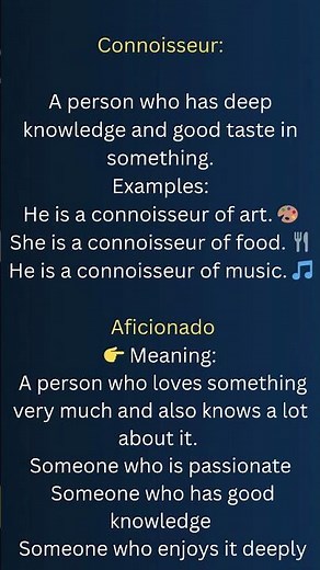 Connoisseur vs Aficionado 😮 | Learn Advanced English Words