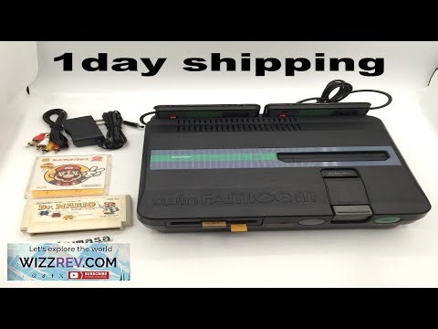 Sharp Twin Famicom Console System Black New Belt AN 505 BK Japanese Tested