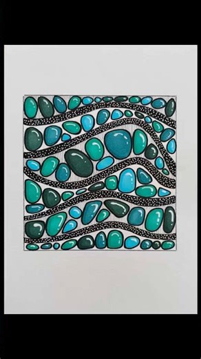 Calming pebble zendoodle art #zendoodle #doodle #calming #relaxingart #fyp #foryou