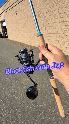 Tsunami Evict II 2500 with a Dark Matter John Skinner Jig and Bounce ML. Get the low gear ratio version for blackfishing with jigs! #jandhtackle #fishing #jigging #inshorefishing #darkmatterfishing | J&H Tackle