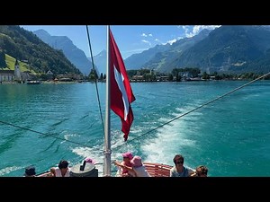 Gotthard panorama express from Lugano to Lucerne. Taking train and Ferry to Lucerne.