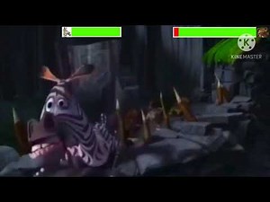 Madagascar (2005) Final Battle with healthbars
