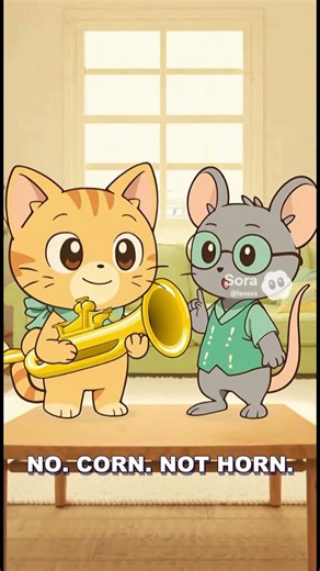 HORN vs CORN 🤯 One Sound, Big Mix-Up! | Milo & Pip #miloandpip #animation #cat