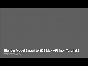 Exporting Blender Google Earth Models into 3DS Max and Rhino