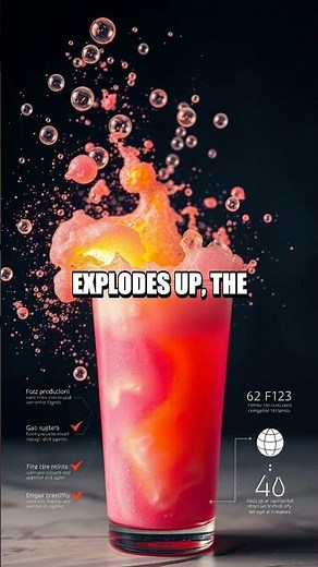 Fizzing Curiosity in a Colorful Kitchen