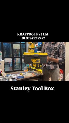 Kraftool Private Limited on Instagram: "Stanley Tool Box Available – Durable & Professional Storage Stanley Tool Boxes are now available, designed for safe, organized, and convenient tool storage. Made with high-quality, durable material, Stanley tool boxes are ideal for technicians, electricians, carpenters, mechanics, and workshop professionals. These tool boxes feature strong locks, comfortable handles, and smart compartments to keep hand tools, accessories, and spare parts neatly organized. 