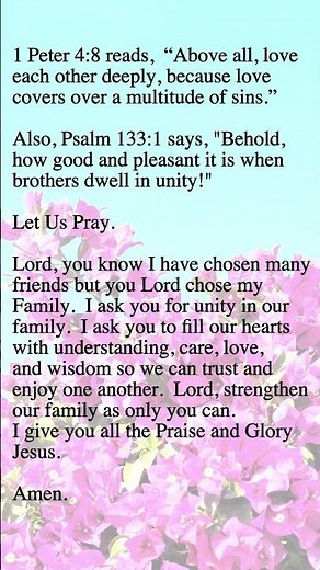PRAY for FAMILY UNITY with THESE Powerful Bible Verses