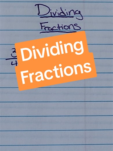 Dividing Fractions 1) Keep first fraction the same. 2) Change division to multiplication. 3) Flip second fraction. 4) Multiply sideways. #mathhelp #dividingfractions #fractions #fractionshack #math