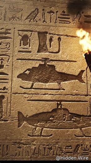 Did ancient Egyptians carve helicopters into stone… 3,000 years ago? Ancient carvings in Egypt’s Temple of Seti I seemingly depict futuristic vehicles like helicopters and submarines, baffling researchers for decades. Located in Abydos, Egypt, the carvings appear on a beam in the Temple of Seti I, built around 1290 BCE. The symbols resemble modern aircraft: a helicopter, a tank-like vehicle, and flying saucers. Experts suggest it may be a result of overlapping hieroglyphs due to re-carving—but d